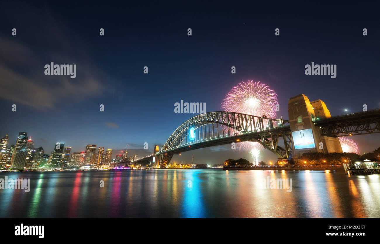 New Years Fireworks, Australia taken in 2015 Stock Photo