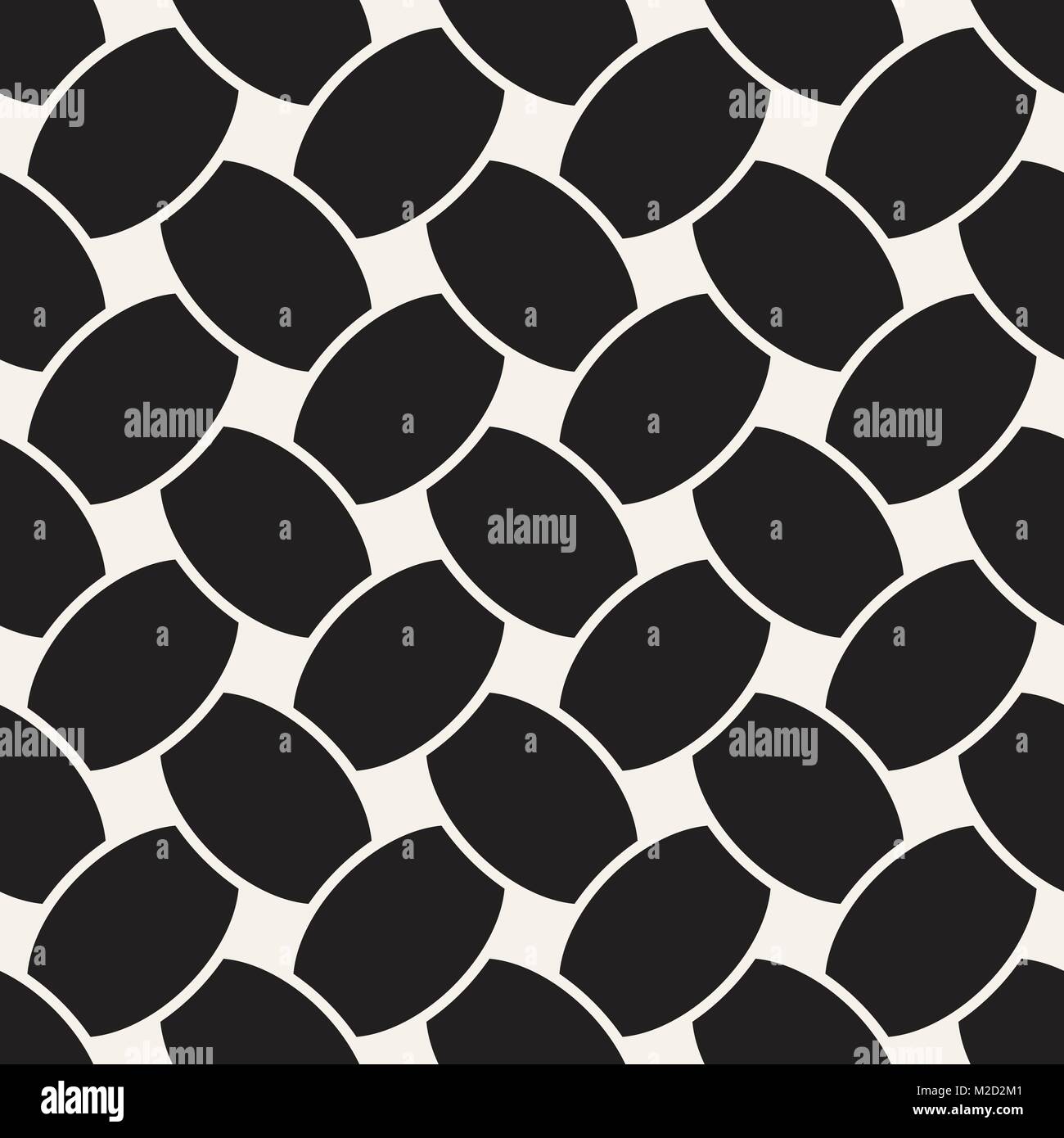 Vector geometric seamless pattern with curved shapes grid. Abstract ...