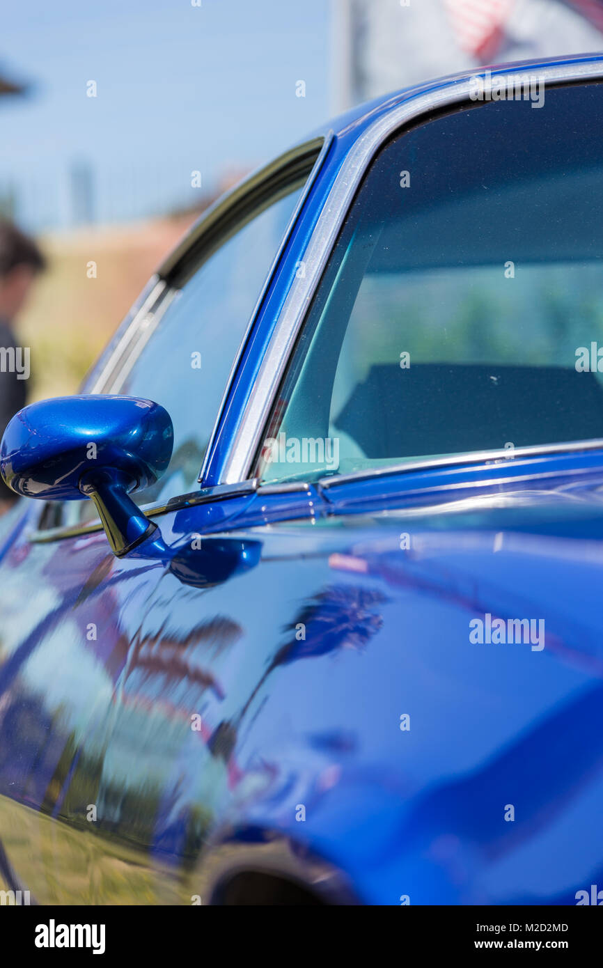 Beautiful and powerful american muscle car, wide and sporty tires with ...