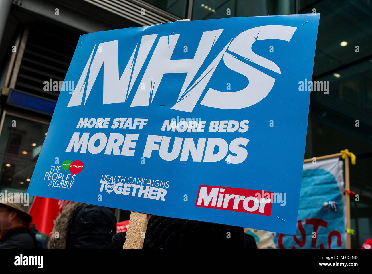 Thousands gathered with placards for the NHS In Crisis demonstration ...