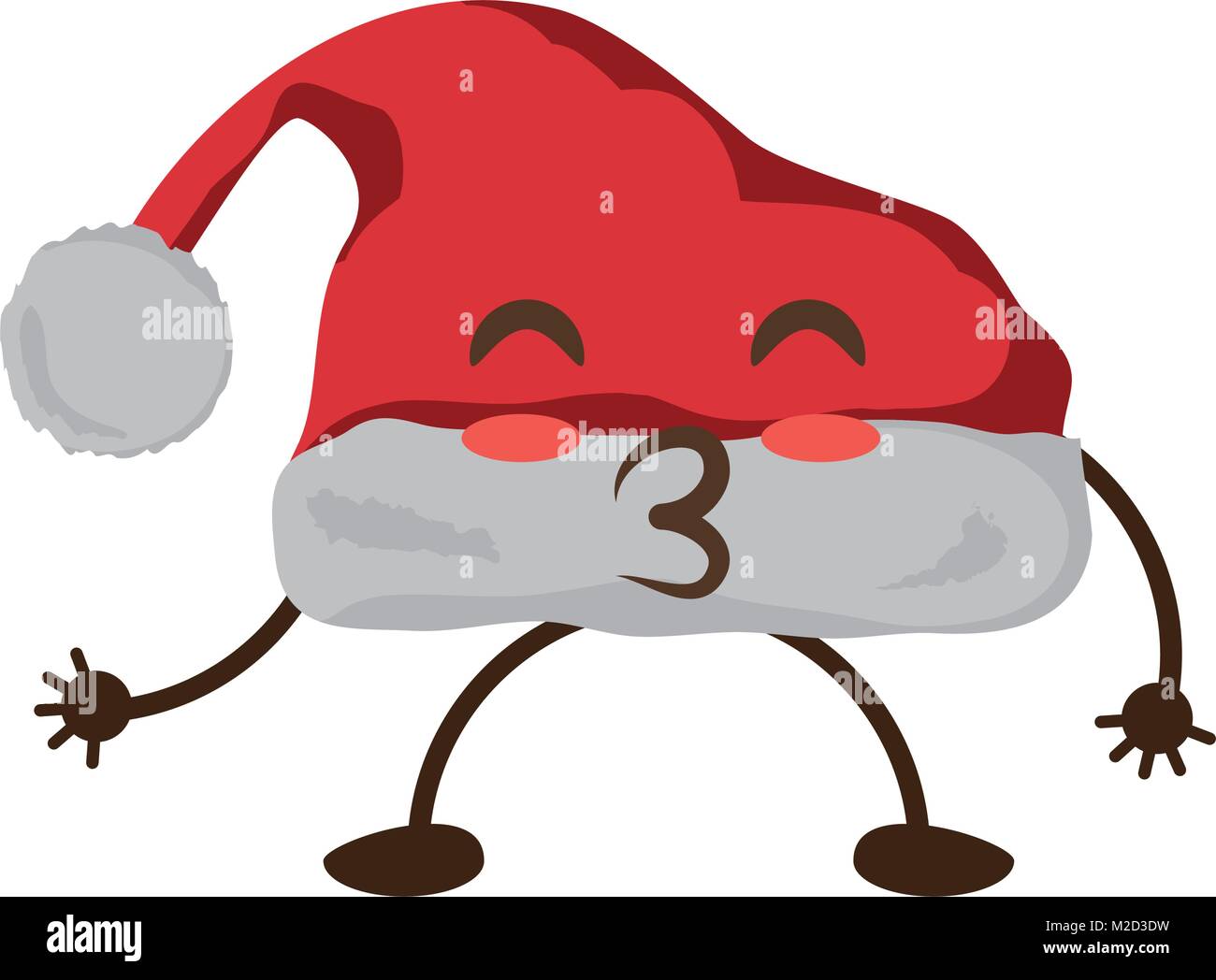 kawaii christmas hat icon Stock Vector Image & Art - Alamy
