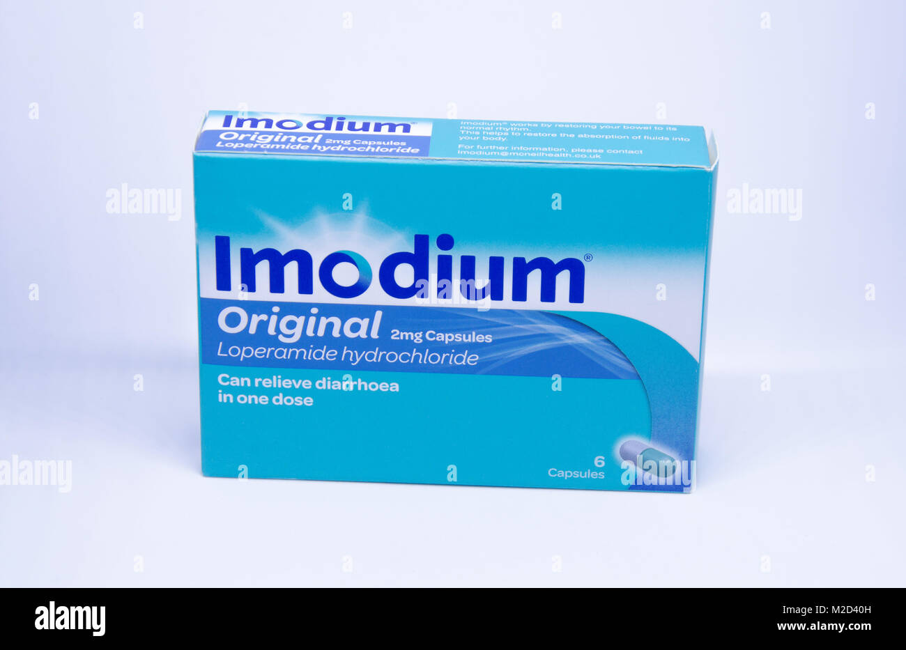 A box of Imodium original capsules for diarrhoea Stock Photo