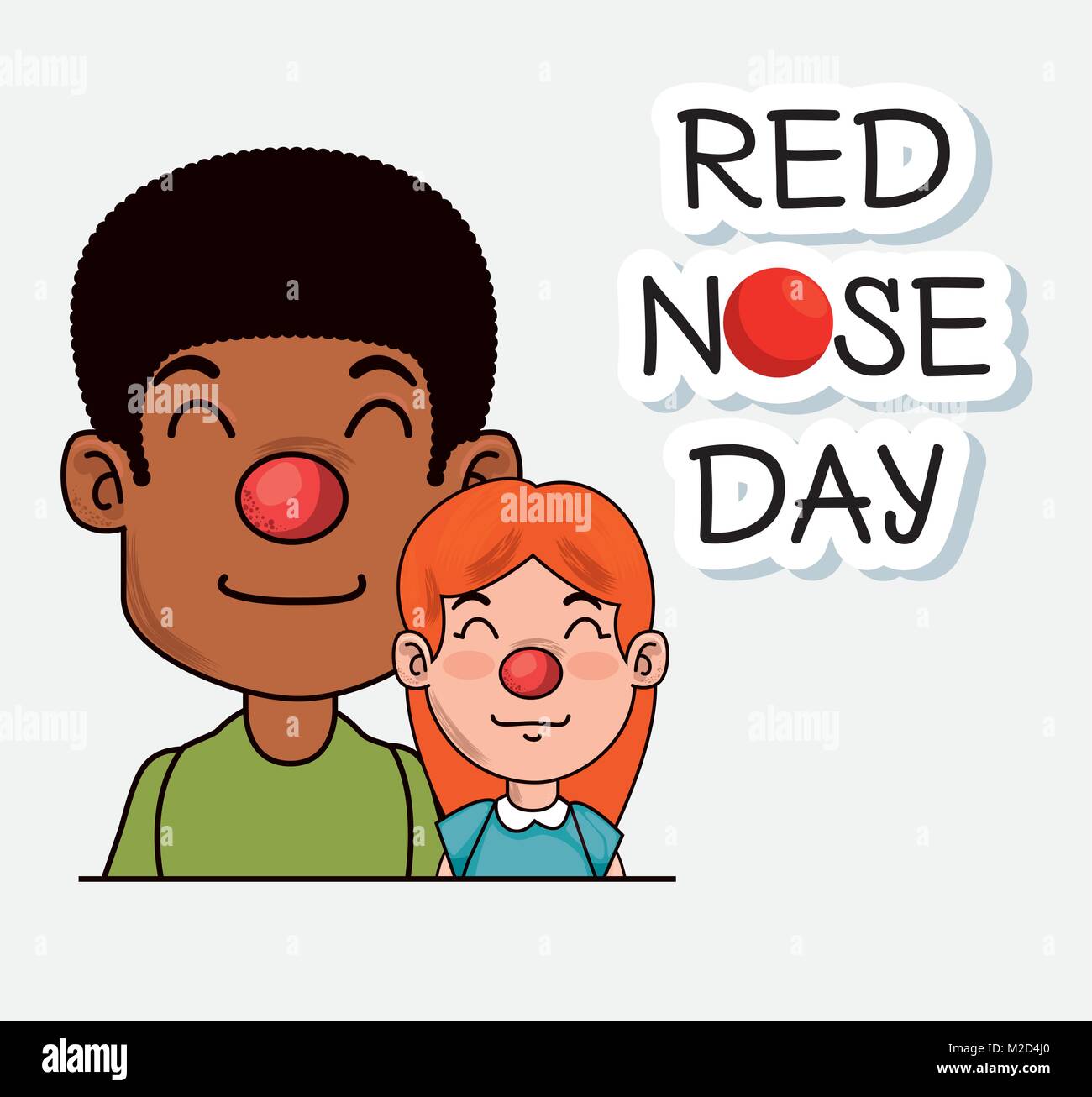 red nose day people with red nose Stock Vector Image & Art Alamy
