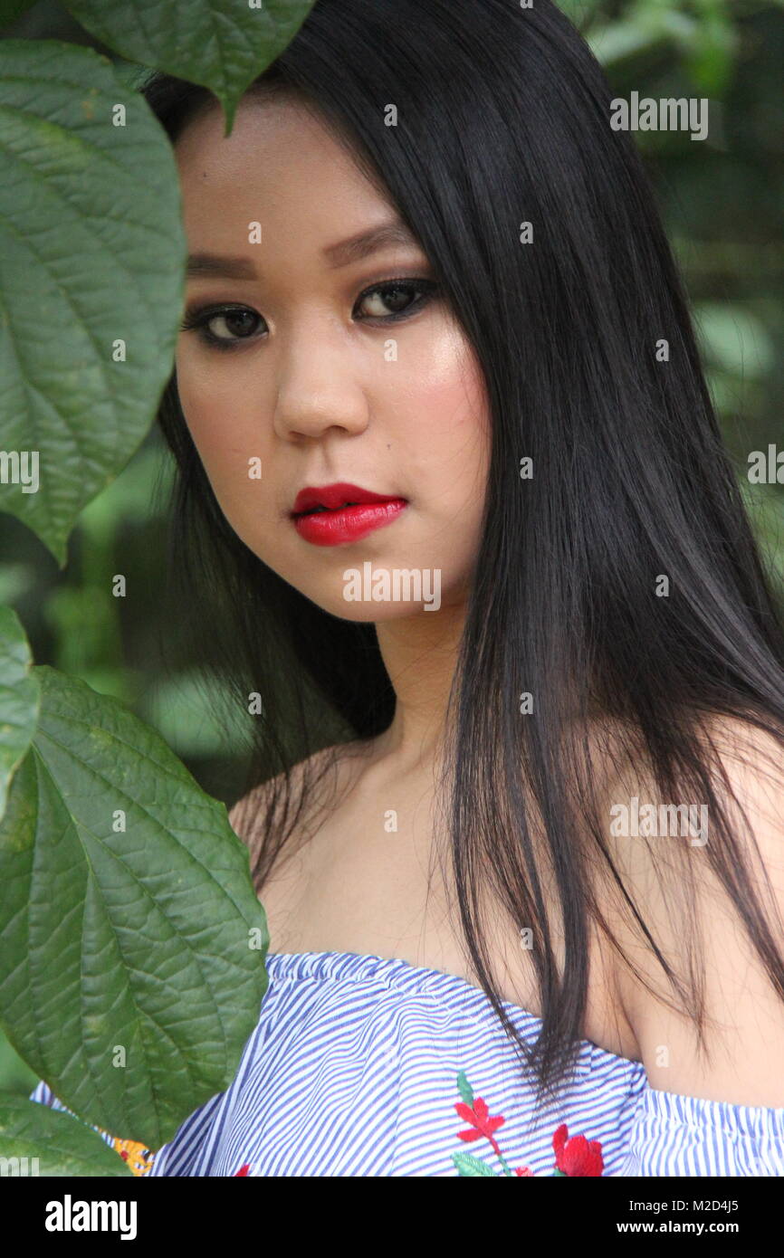 Asian-Panamanian girl Stock Photo