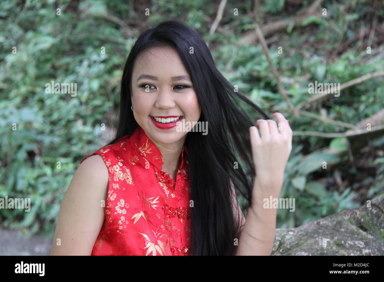 Pretty asian model young teenager hi-res stock photography and images ...