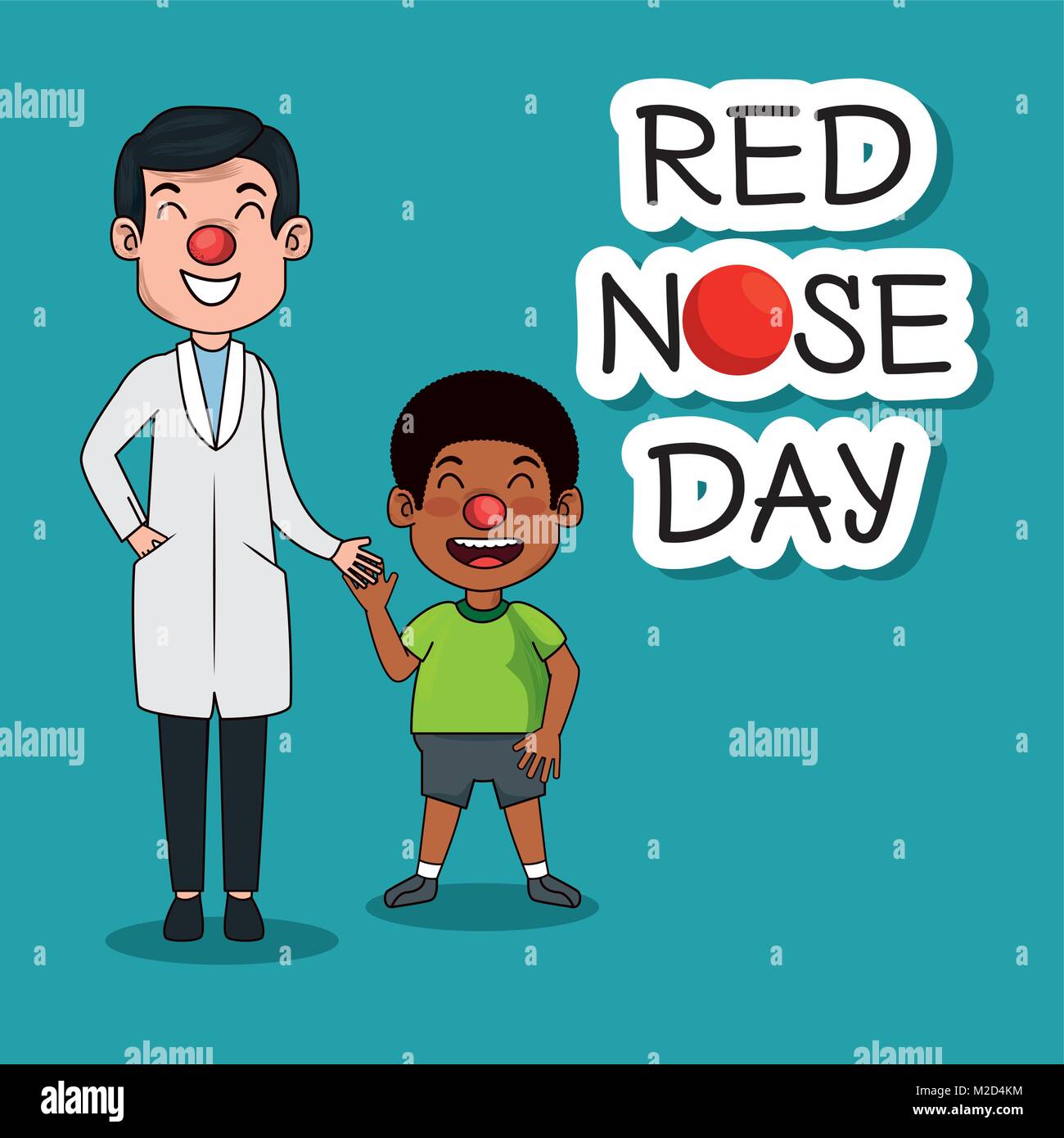 red nose day people with red nose Stock Vector Image & Art Alamy