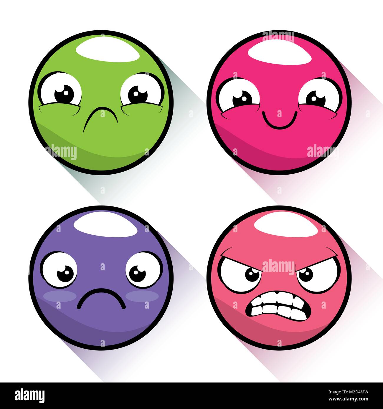 set of emoji emoticon cartoon Stock Vector Image & Art - Alamy