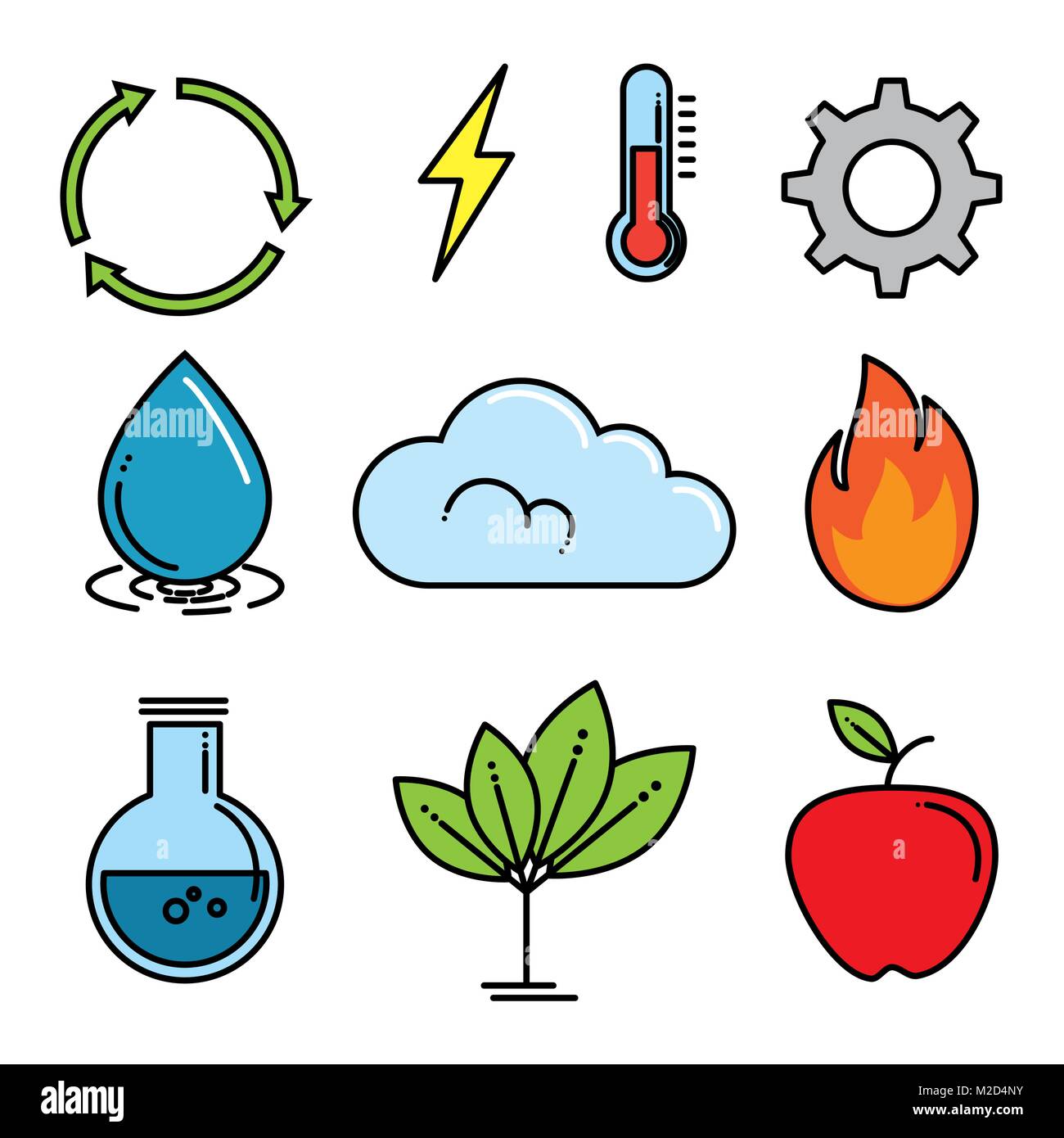 set of eco energy elements Stock Vector Image & Art - Alamy