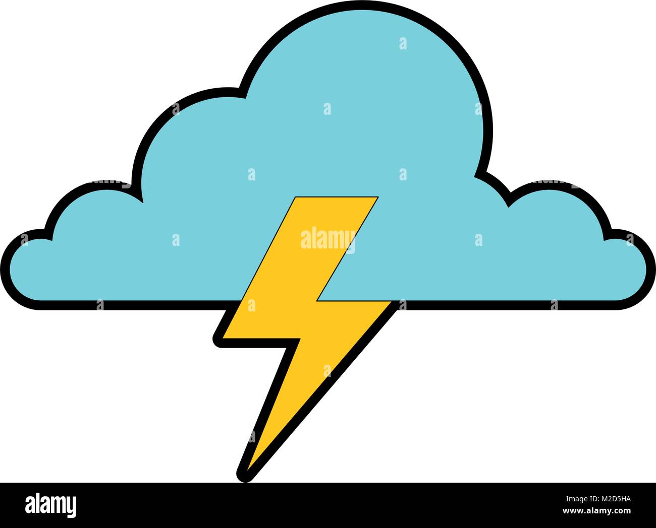 weather cloud rainy with ray vector illustration design Stock Vector ...