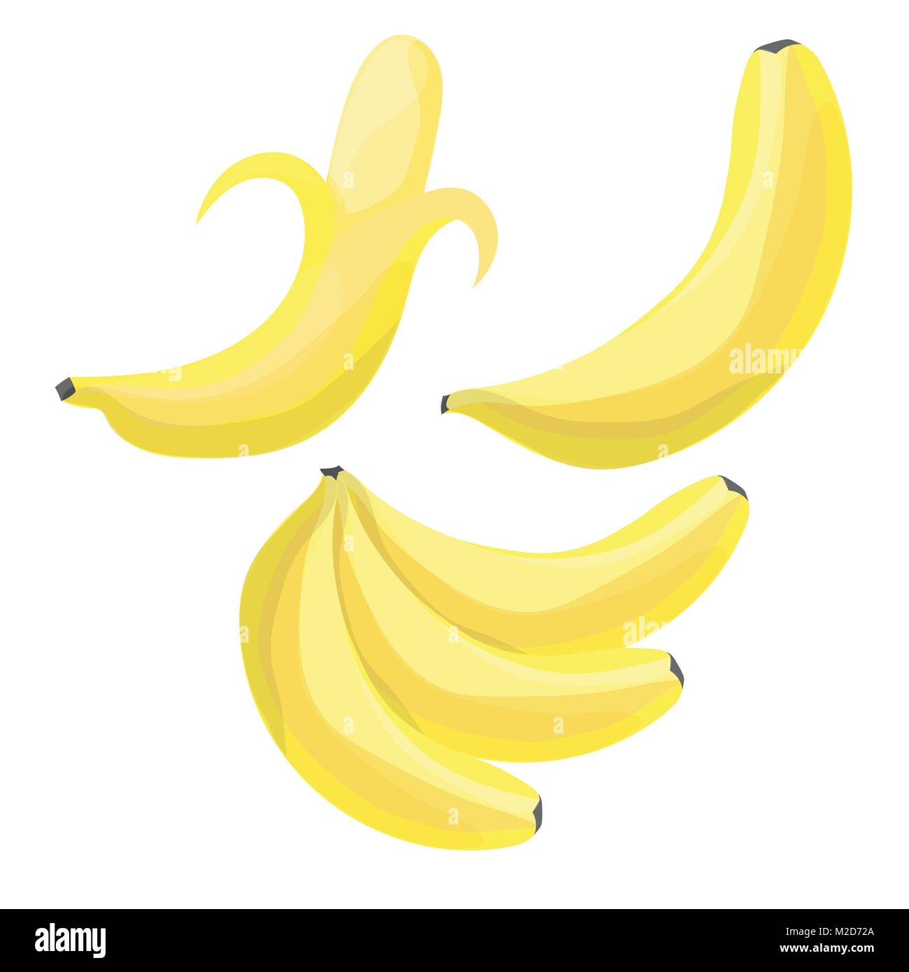 Set of Cartoon Bananas Stock Vector