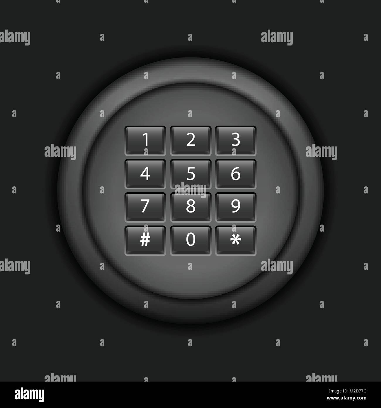 Combination lock on a black background Stock Vector Image & Art - Alamy