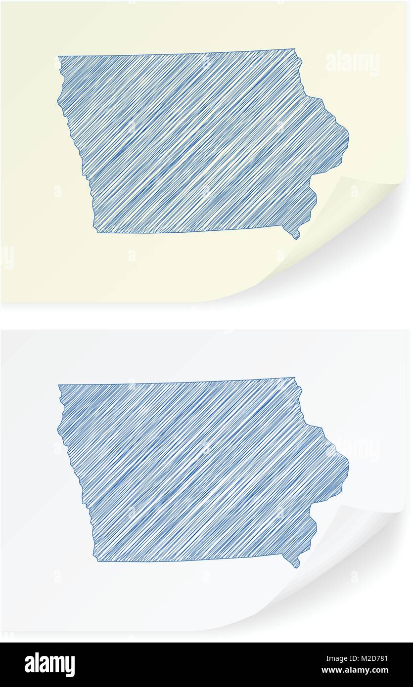Iowa scribble map on a white background Stock Vector Image & Art - Alamy