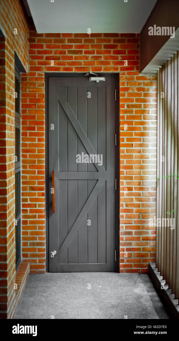 vintage wooden door Stock Photo