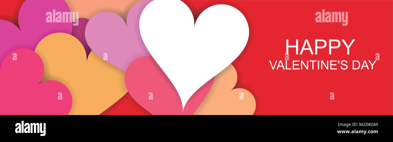 Vector happy valentine's day banner background Stock Vector Image & Art ...