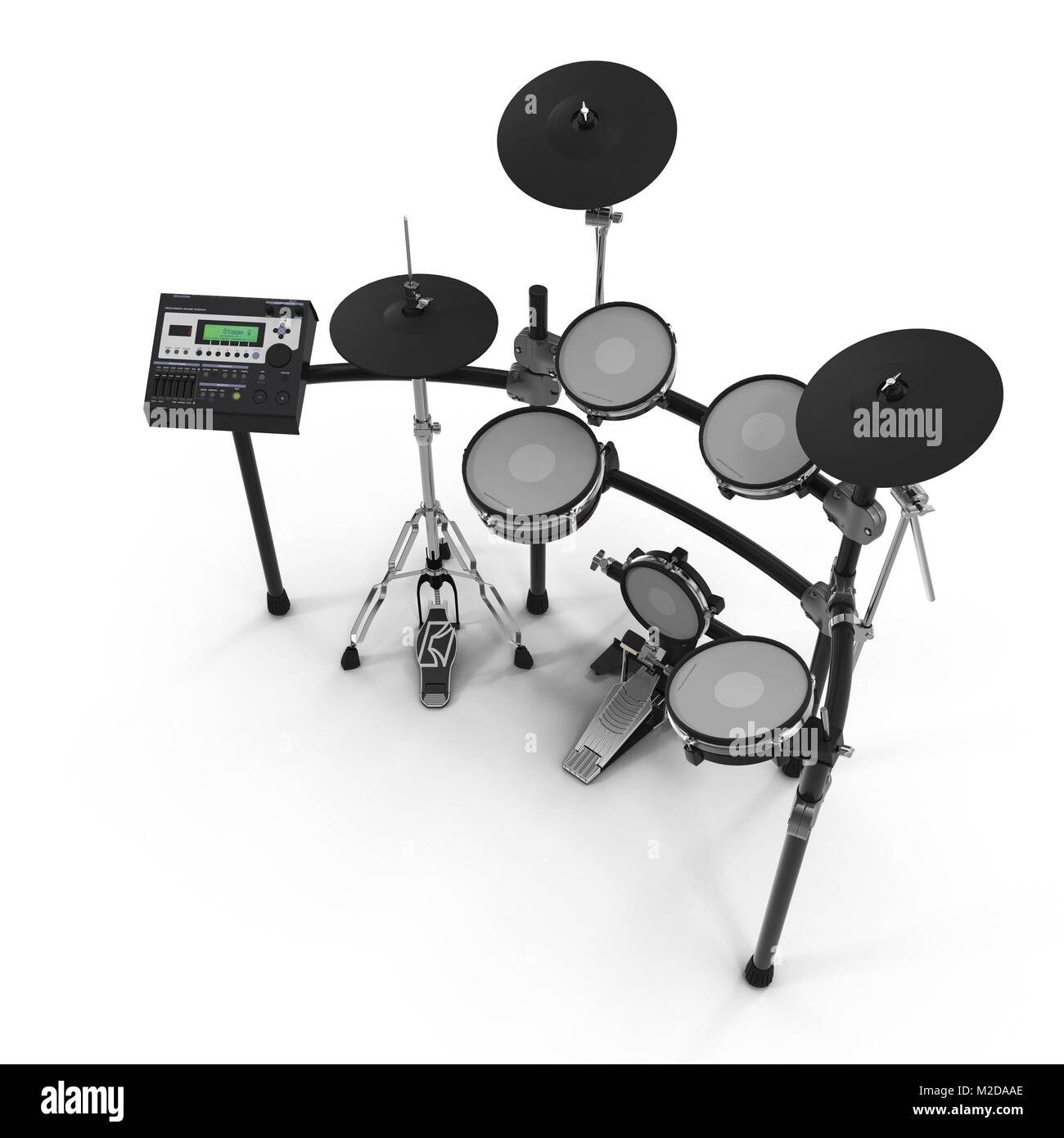 Electronic Drum Kit on white. 3D illustration Stock Photo Alamy