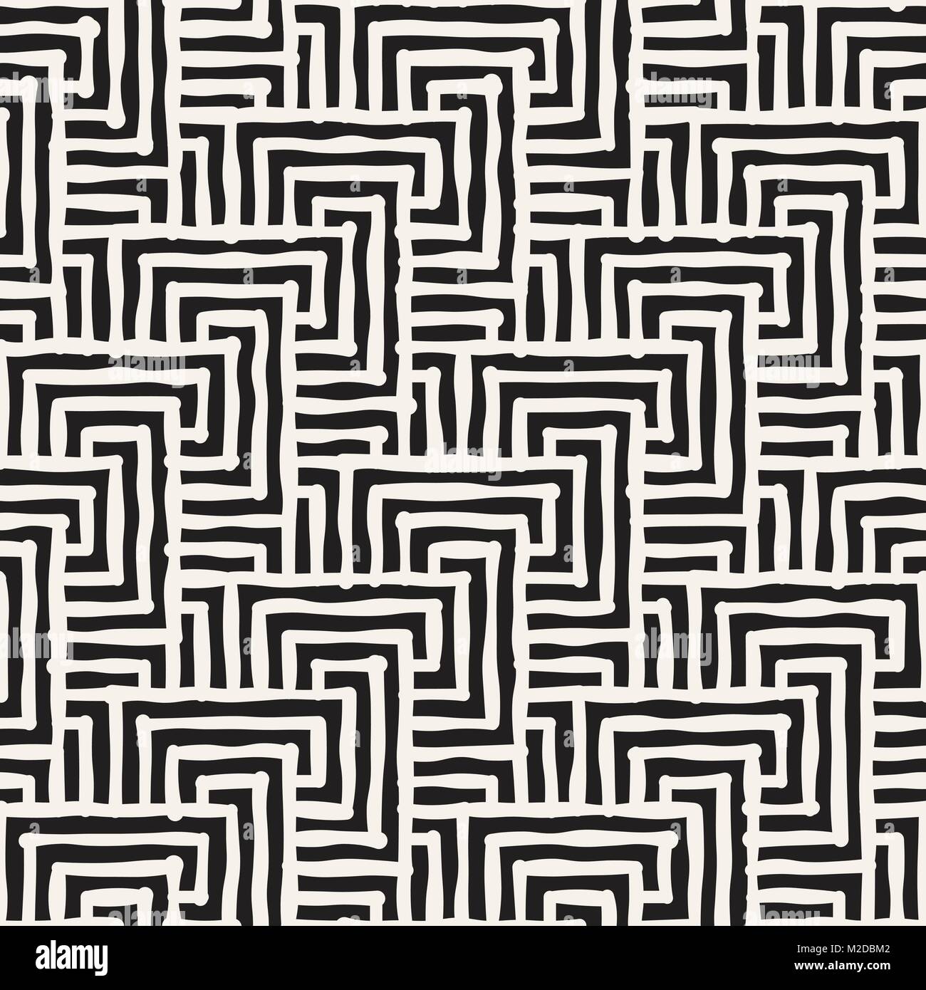 Seamless Abstract Hand Drawn Pattern Vector Freehand Lines Background Texture Ink Brush Strokes Simple Geometric Design Stock Vector Image Art Alamy
