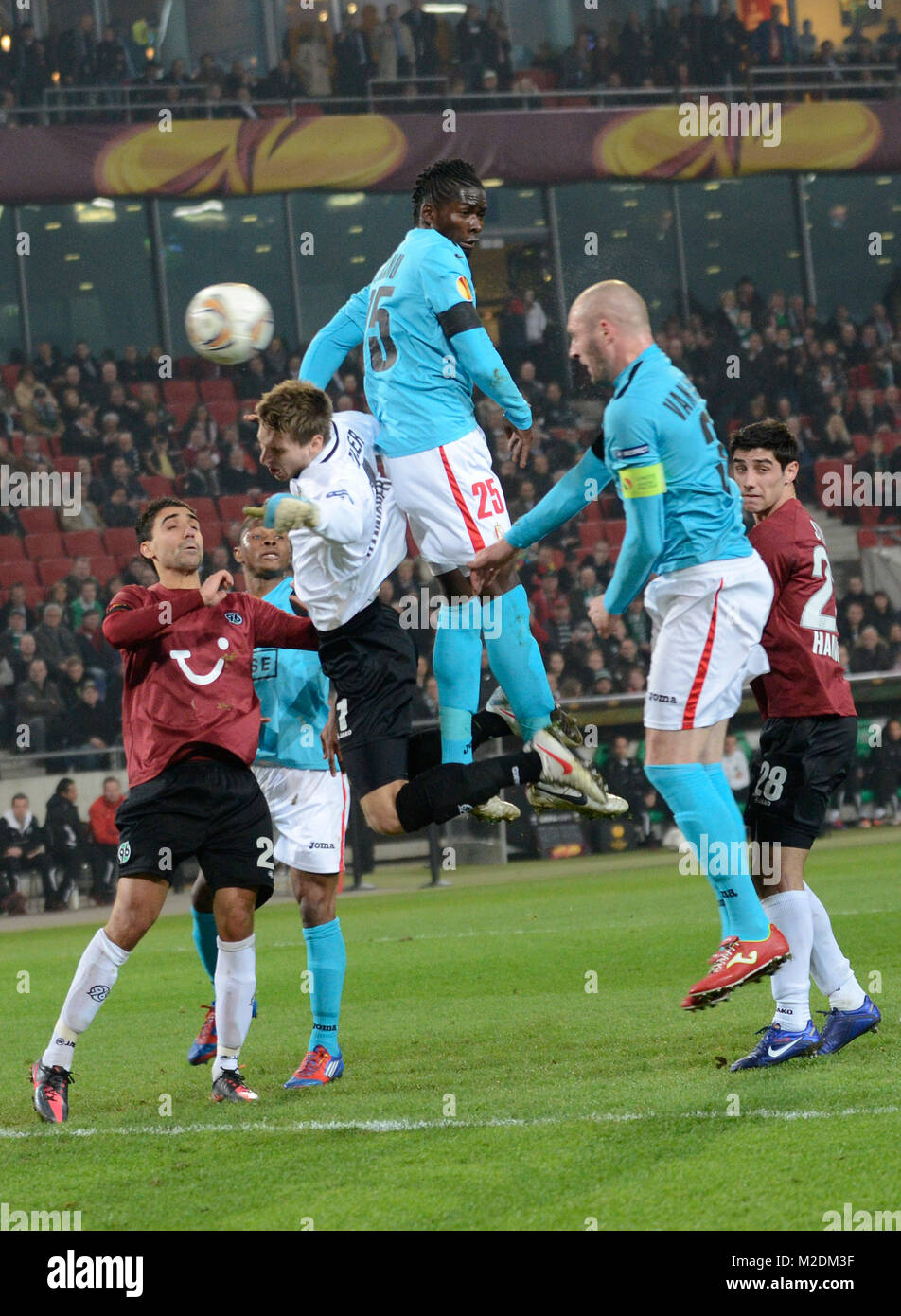 Europaleague 2012: Hannover 96 schlaegt Standard Luettich 4:0 in der AWD Arena in Hannover am 15.03.2012 Stock Photo