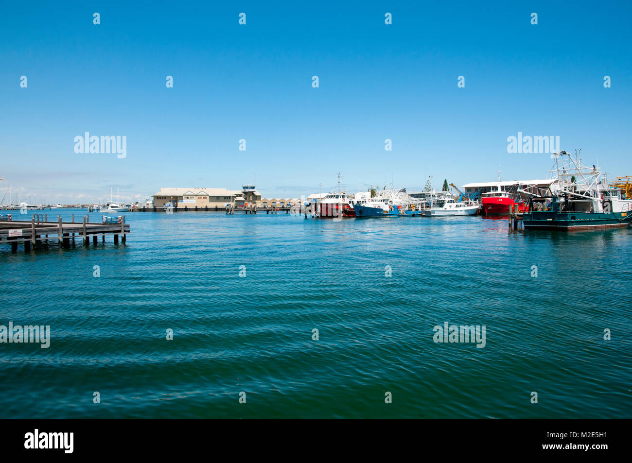 FREMANTLE, AUSTRALIA - October 26, 2016: Commercial boats in the Fremantle Waterfront Stock Photo