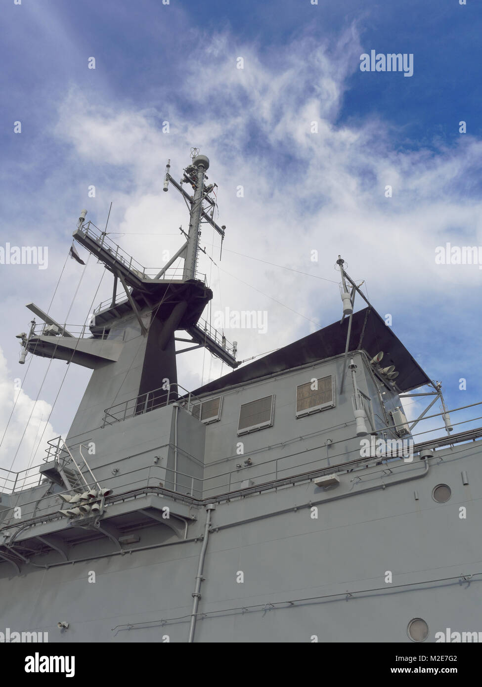 Chakri Naruebet Aircraft and Helicopter Carrier in Chonburi Stock Photo