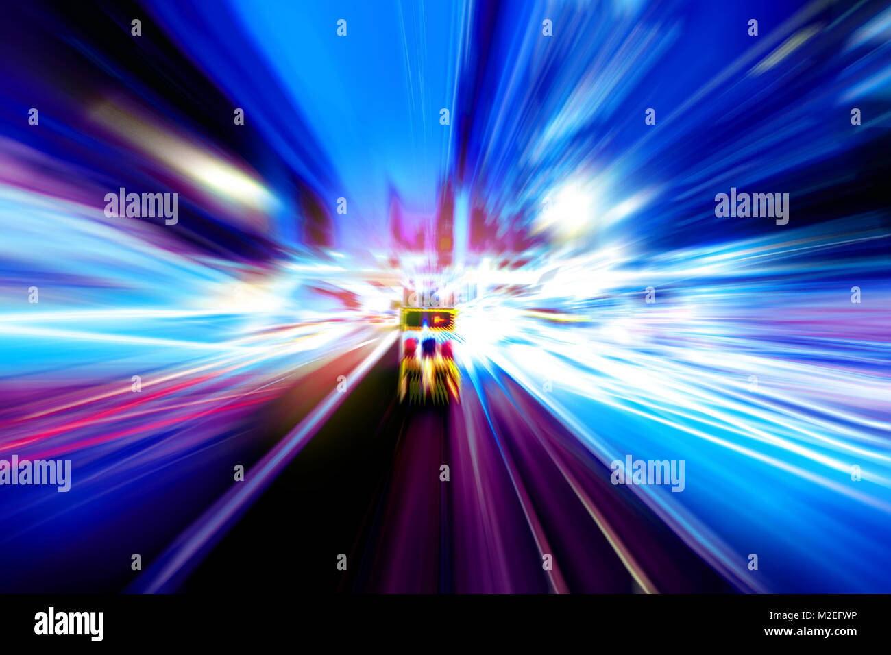 moving traffic light trails at night Stock Photo - Alamy