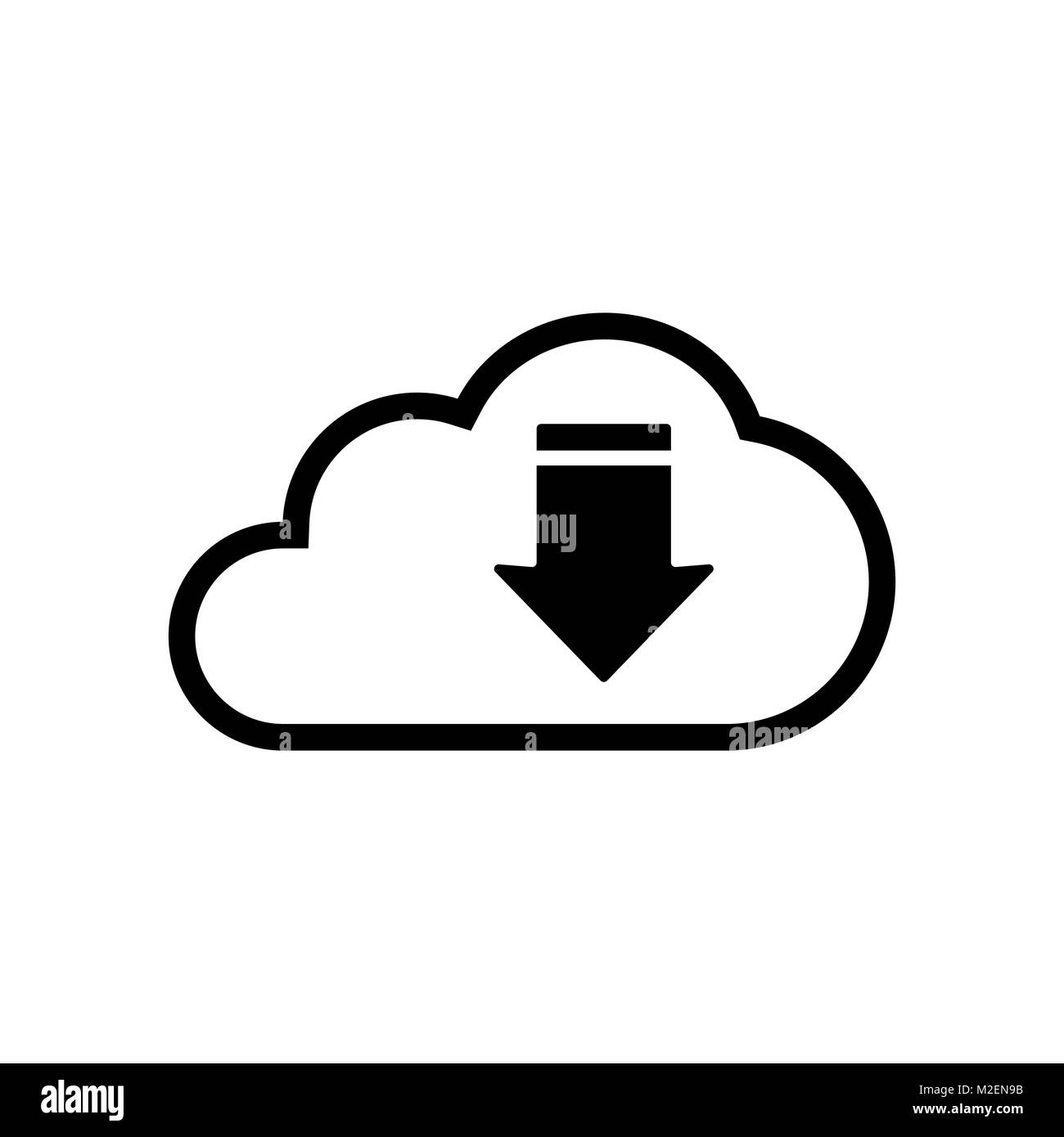 Cloud upload icon isolated on white background Stock Vector