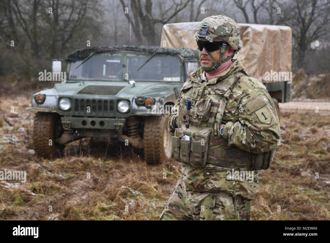 U.S. Army Staff Sgt. Christopher Maxymuik with Battery A, 1st Battalion ...