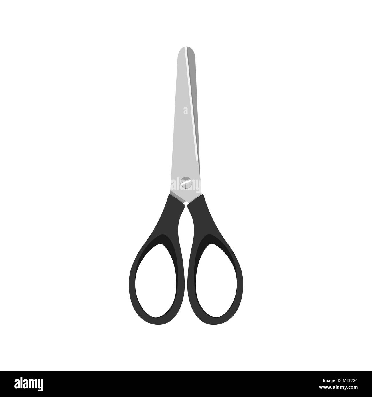 Black closed scissors on a white background. Vector illustration Stock Vector Image & Art Alamy