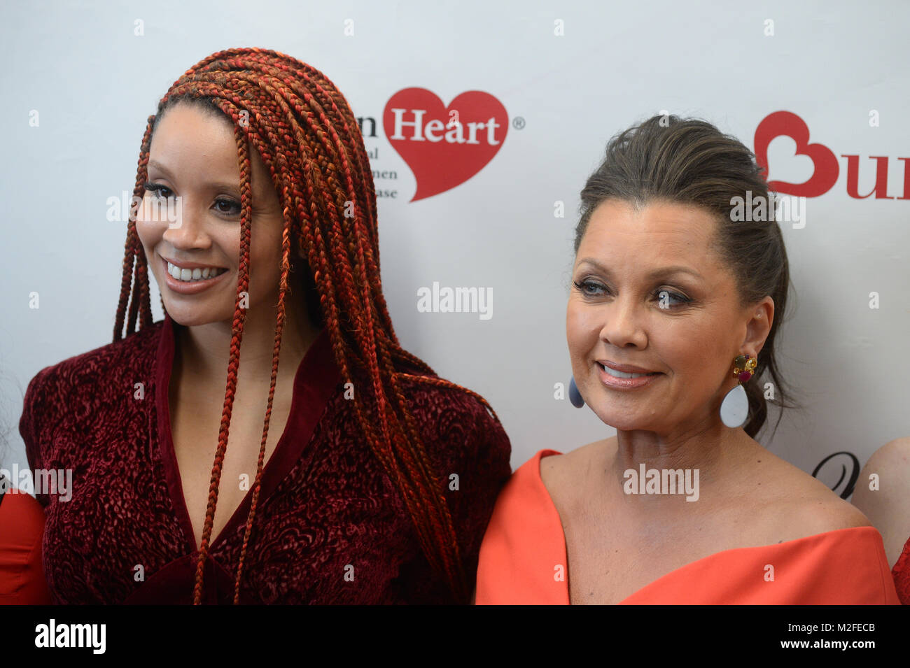 New York, USA. 6th February 2018. Jillian Hervey and Vanessa Williams team up with WomenHeart for the fight against heart disease in women at Burlington Union Square on February 6, 2018 in New York City. Credit: Erik Pendzich/Alamy Live News Stock Photo
