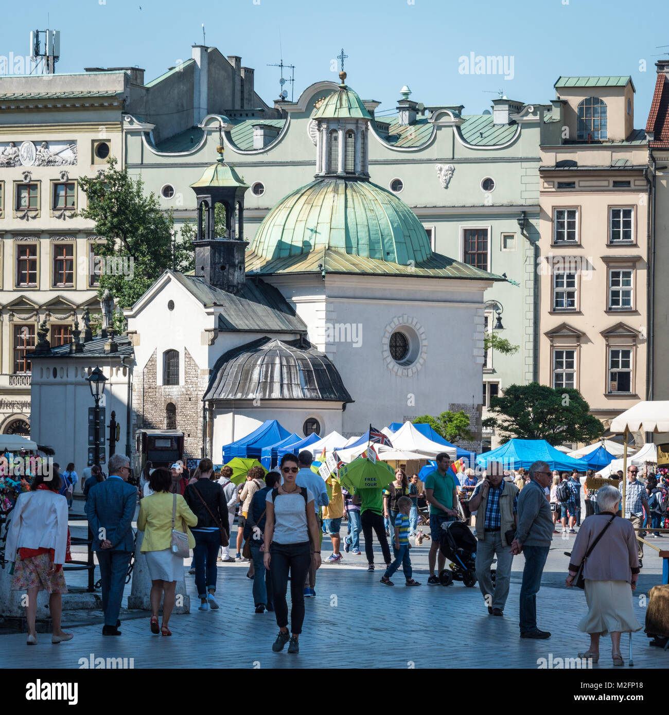 St. Wojciech Church, Old Town Square, Krakow, Poland Stock Photo