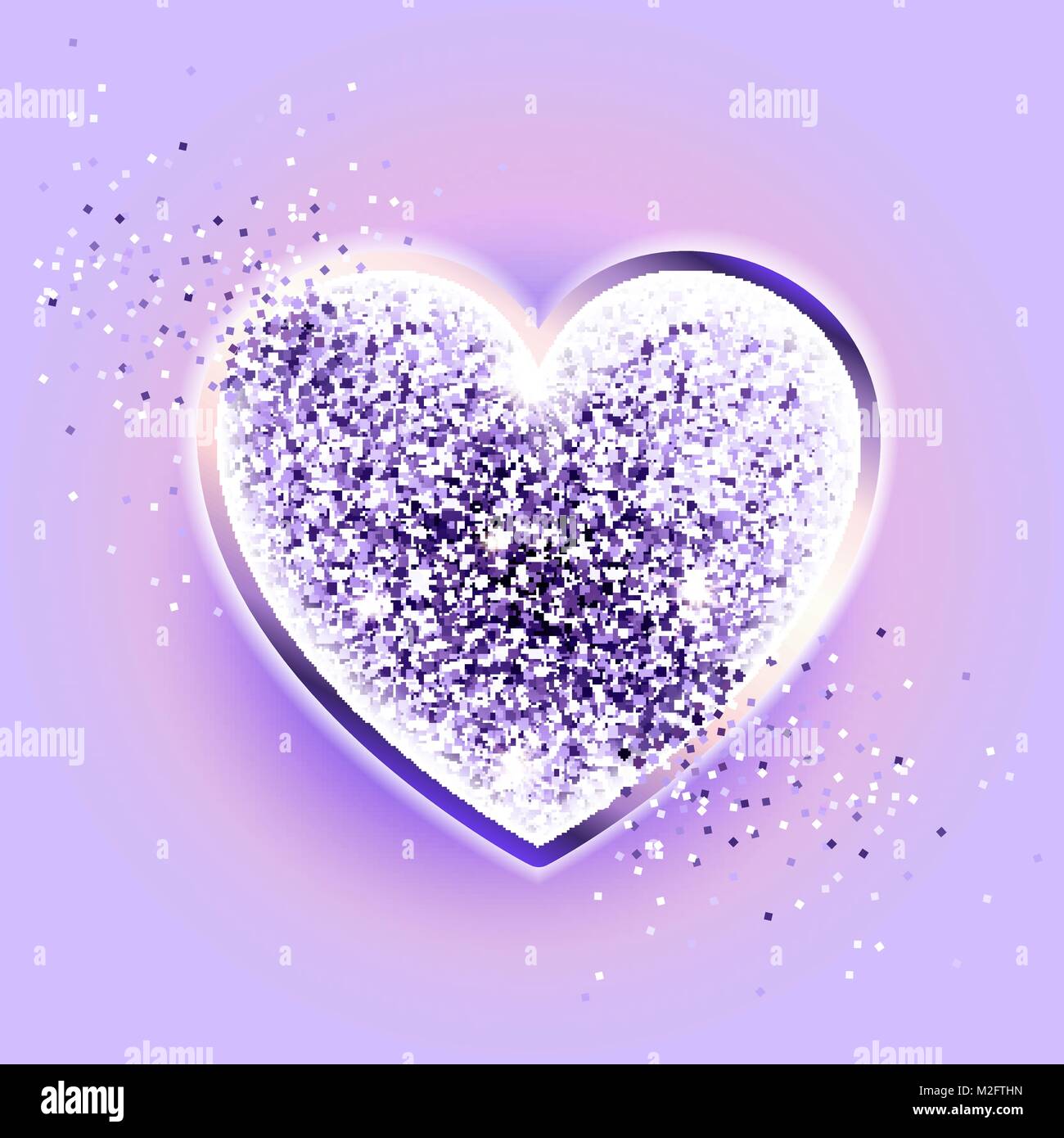 Sparkling love heart clearance
