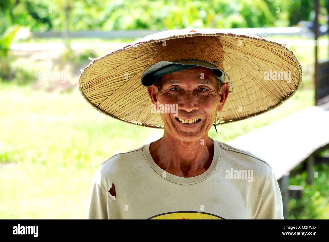 Local tribal man, Mulu Sarawak Stock Photo