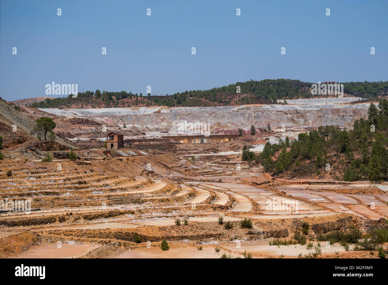 Historical mines of Rio Tinto in Huelva province, Andalusia, Spain Stock Photo