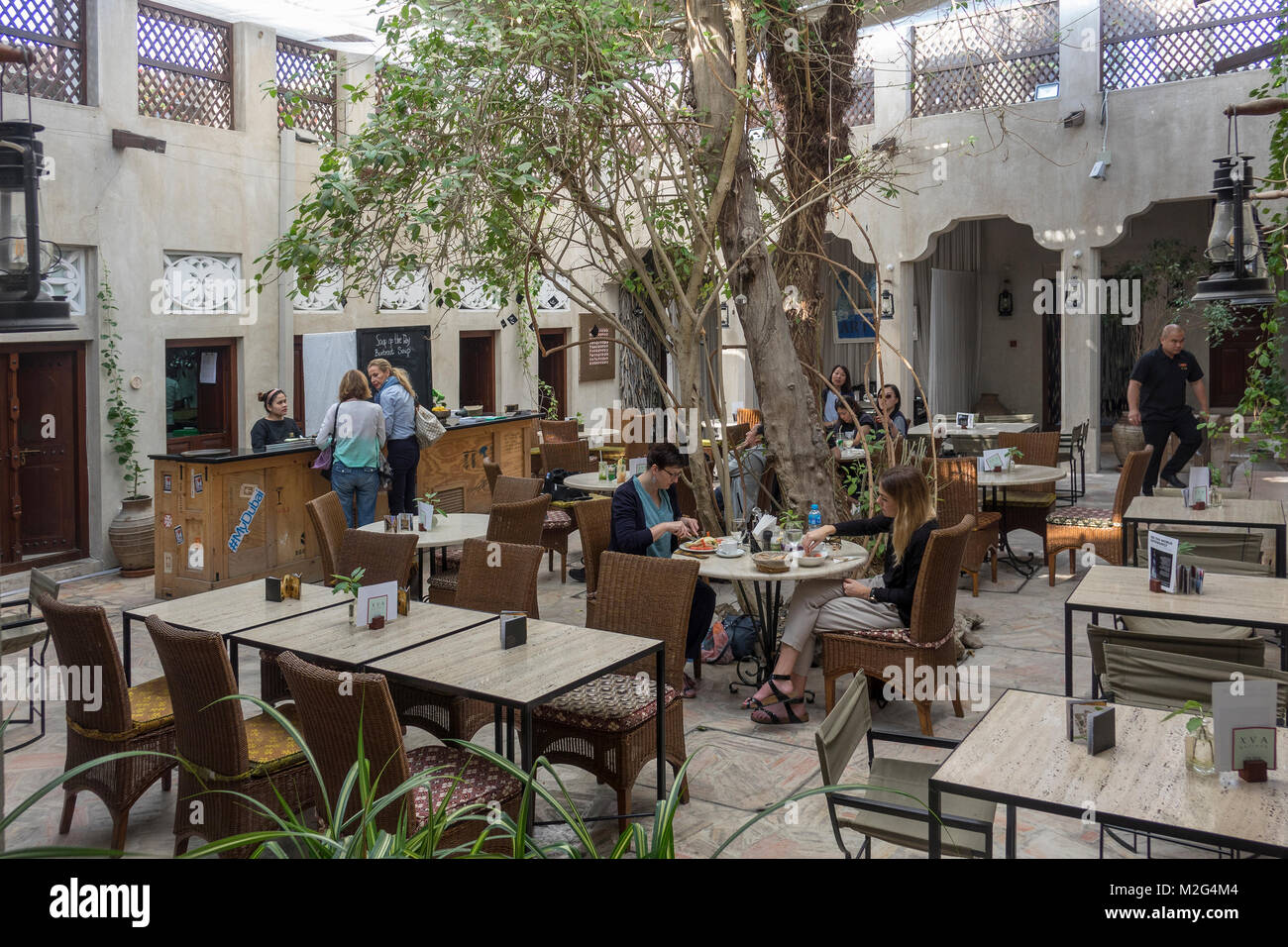 United Arab Emirates, Dubai, Al Fahidi, cafe Stock Photo Alamy