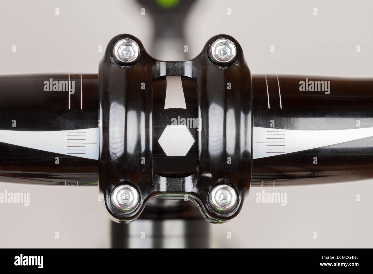 Bike handlebars, close up view, studio photo Stock Photo Alamy