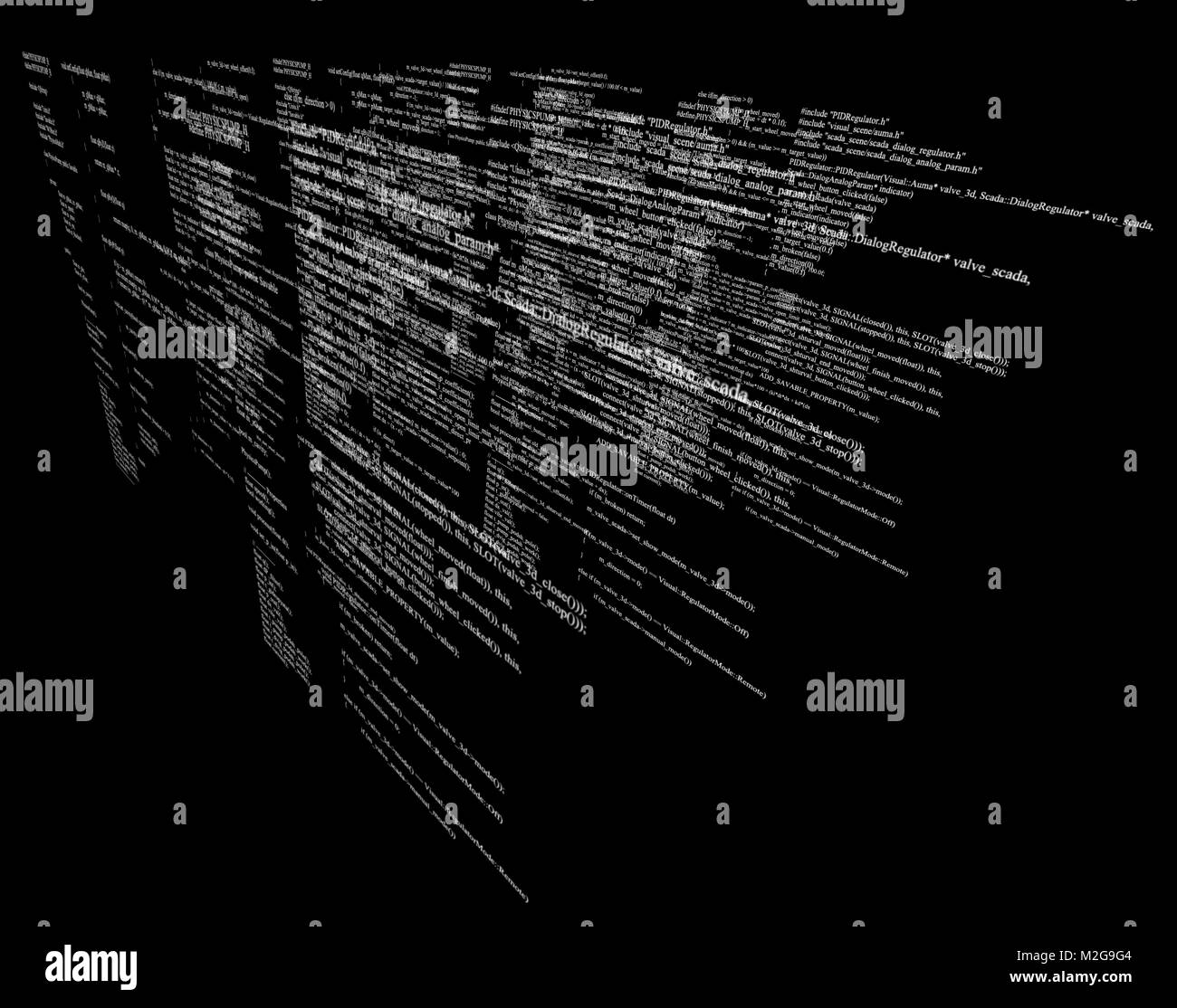 Digital code matrix background. 3D illustration Stock Photo - Alamy