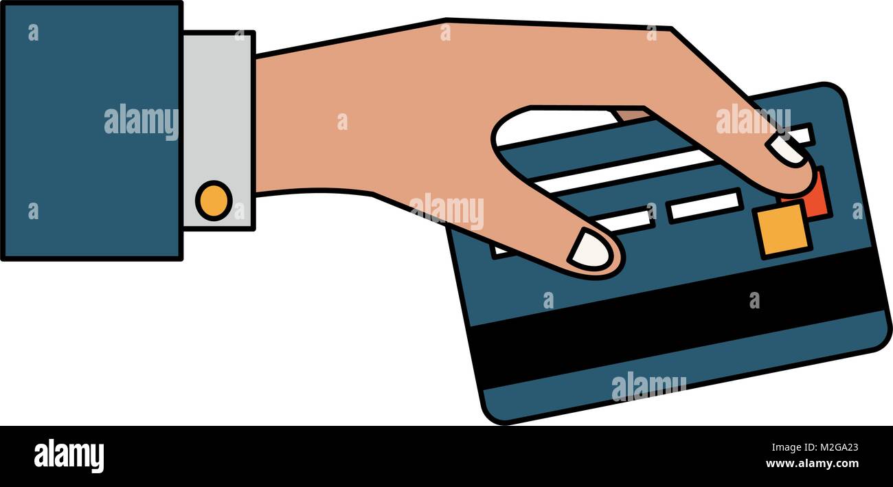 Hand with credit card Stock Vector Image & Art - Alamy