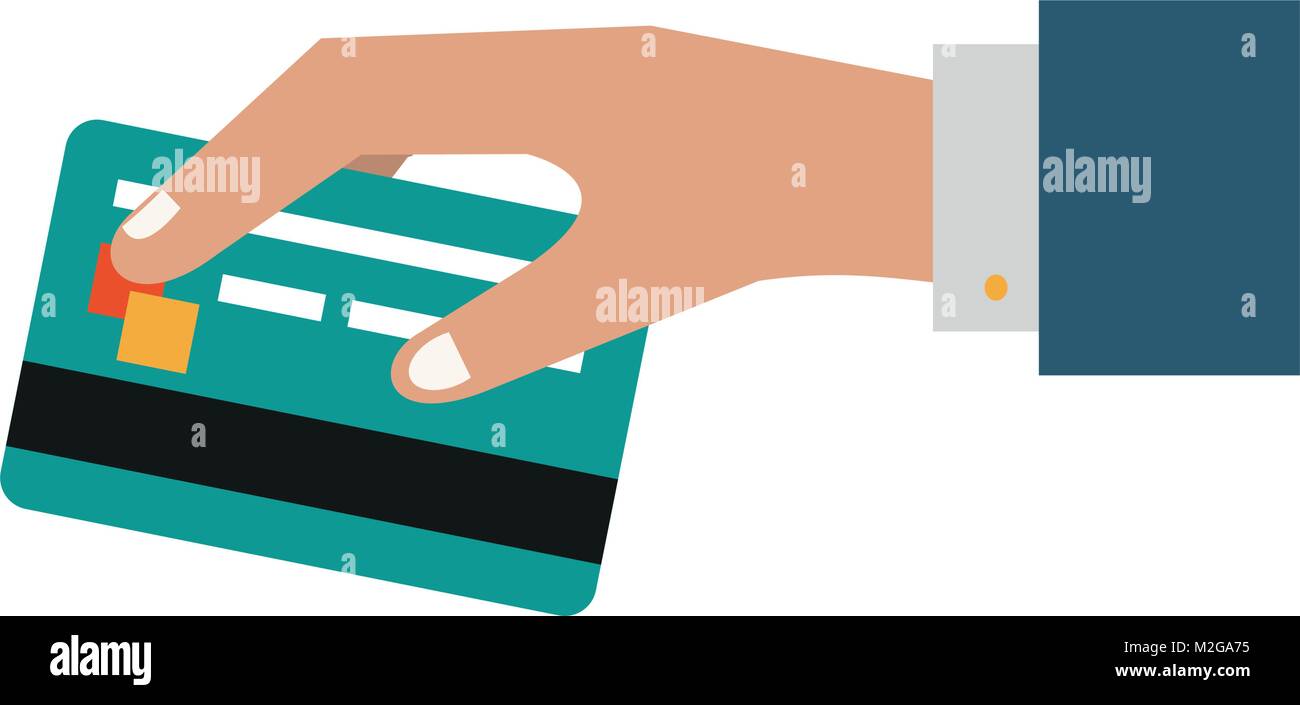 Hand with credit card Stock Vector Image & Art - Alamy