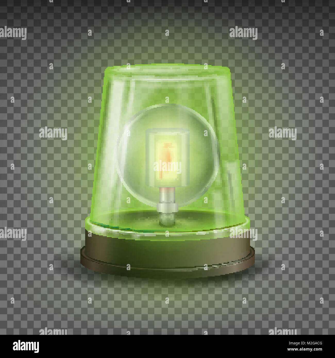 Green 2024 siren light