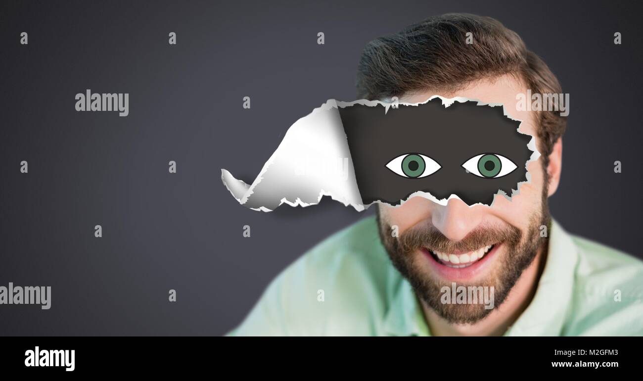 Person Coming Out Of Ripped Paper