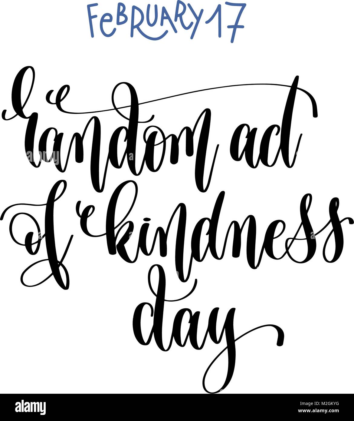 february 17 - random act of kindness day Stock Vector