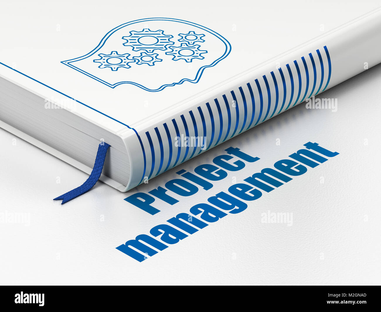Business concept book Head With Gears, Project Management on white