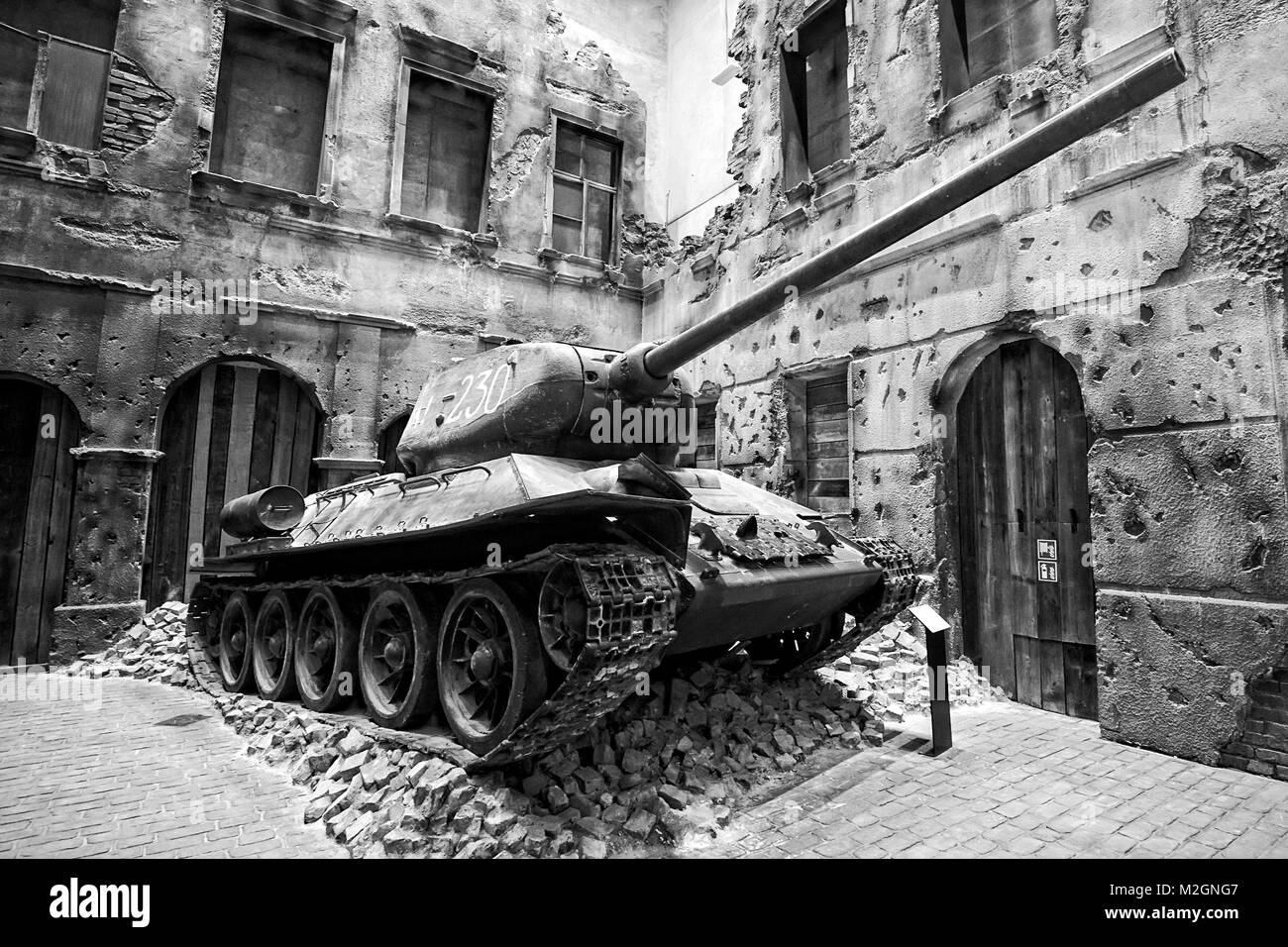 Tank in Museum of the Second World War in Gdansk in Poland Stock Photo -  Alamy