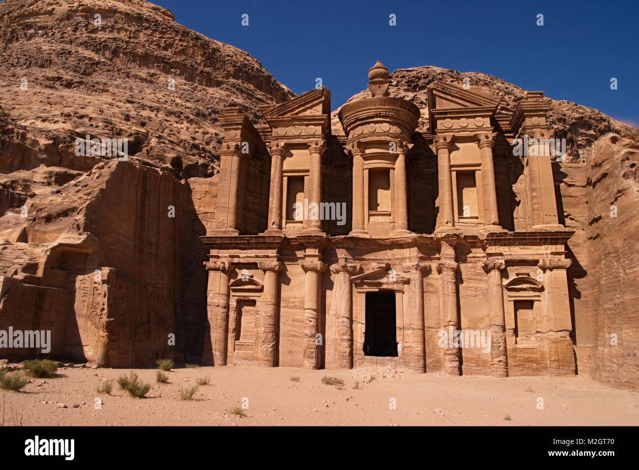 Mars landscape on mountain and valley views of rose city of Petra, Jordan  Stock Photo - Alamy