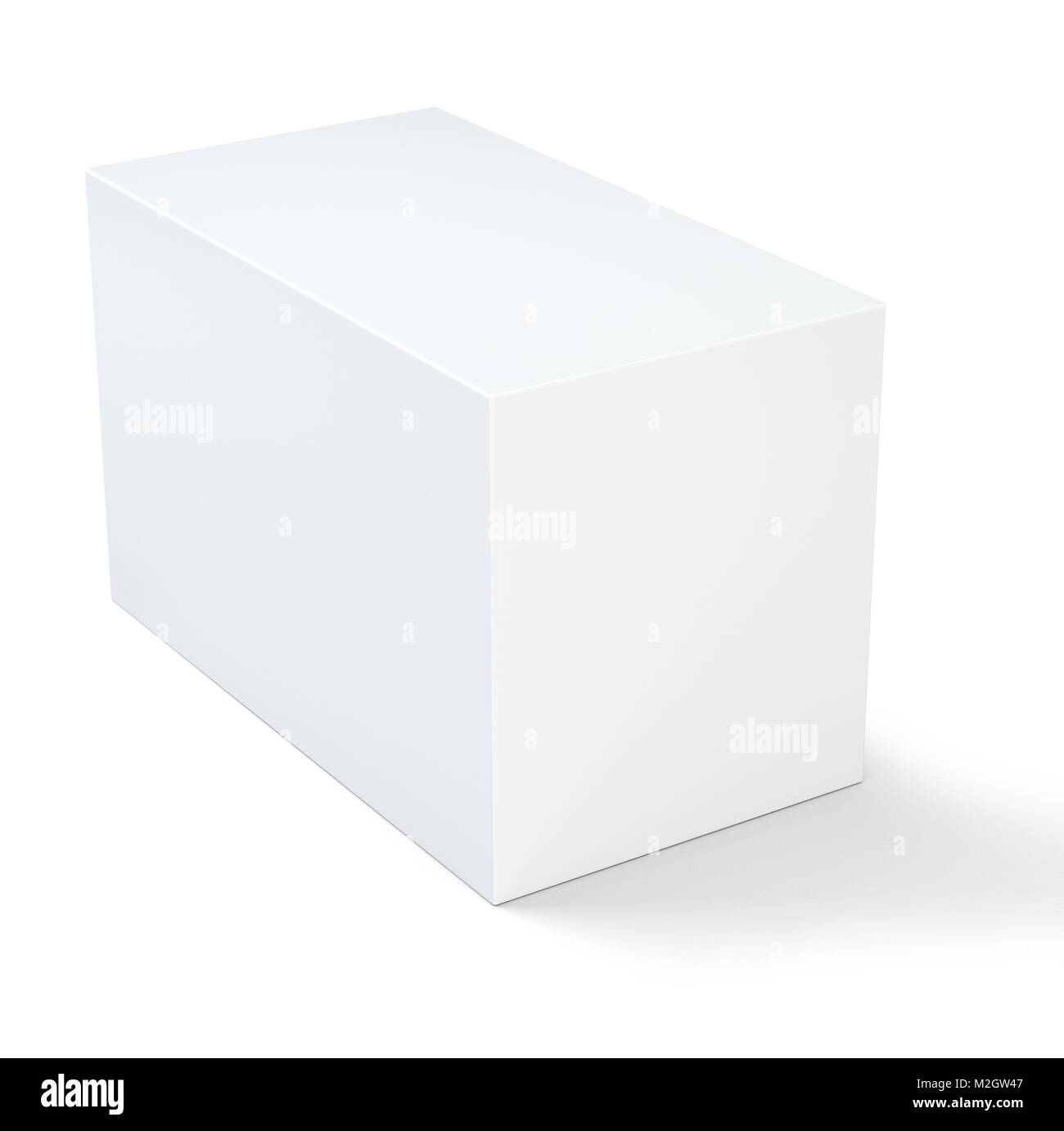 White empty box on gray background. Template for your content. 3d