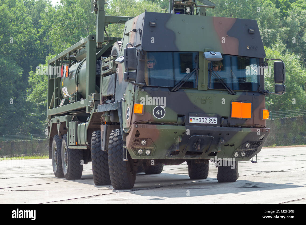 BURG / GERMANY - JUNE 25, 2016: german military MAN Multi 2 swap body ...