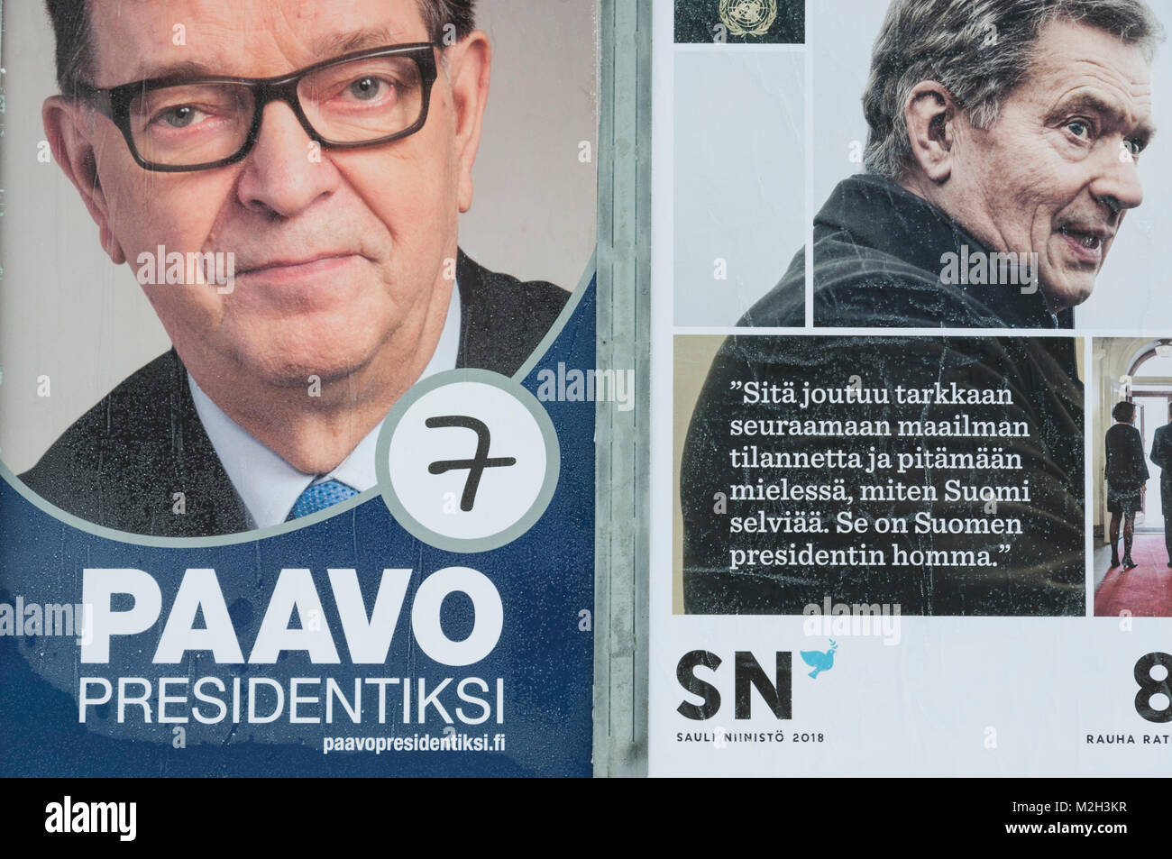 Candidates For The Finnish Presidential Elections 2018 Stock Photo