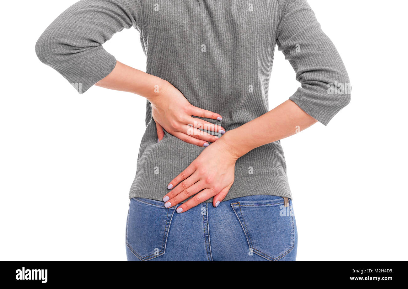 Pain in the back. Stock Photo