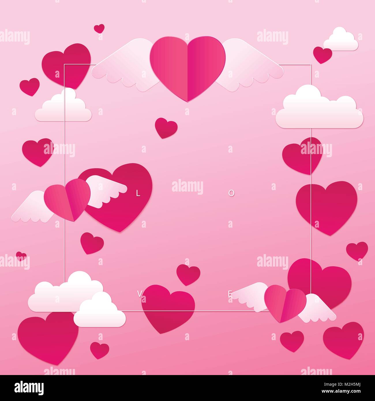 Valentines day. Red hearts Stock Vector Image & Art - Alamy