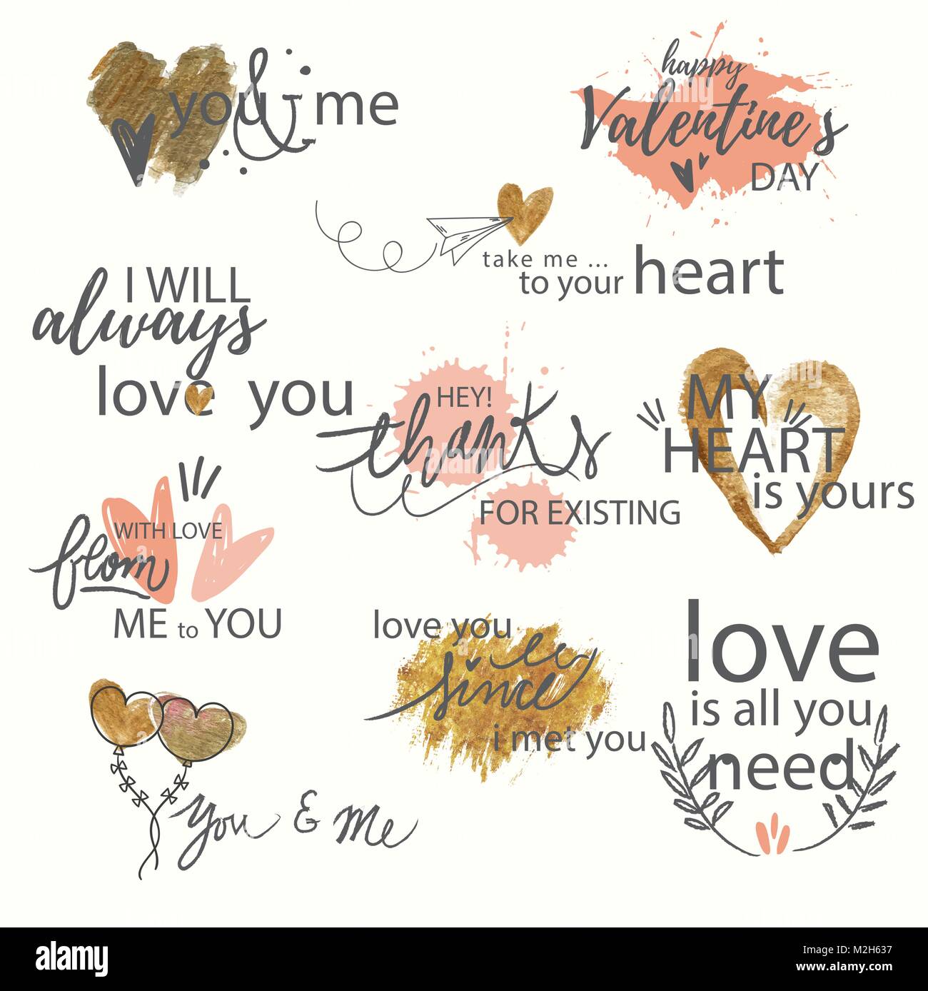 Valentines day. Red hearts Stock Vector Image & Art - Alamy