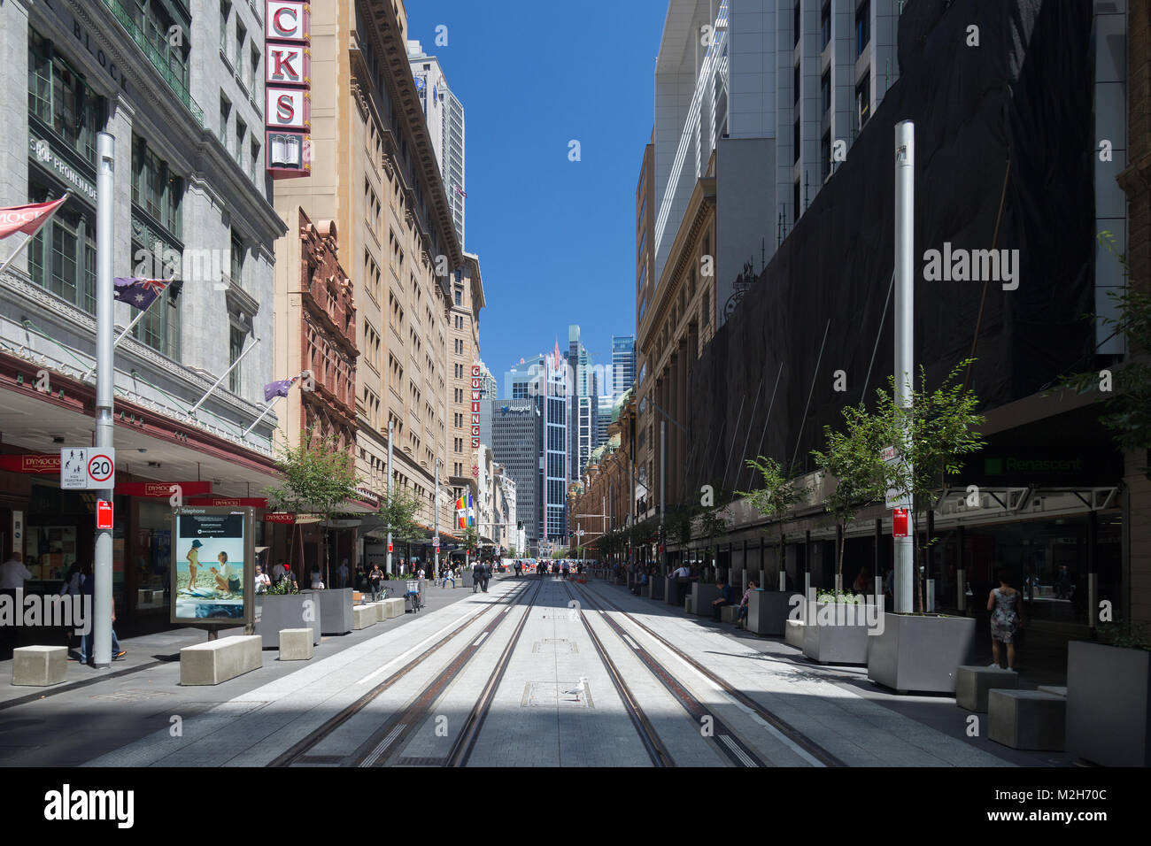 The new light railway system in progress, Street, Sydney Stock Photo Alamy